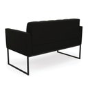 Ver imagem 7 de Sofá Namoradeira Elisa Suede Base Metálica Industrial Preto - D'Rossi Cor Preto