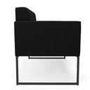 Ver imagem 6 de Sofá Namoradeira Elisa Suede Base Metálica Industrial Preto - D'Rossi Cor Preto