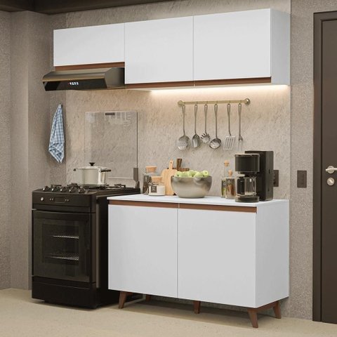Armário de Cozinha Compacta 190cm Reims Madesa 08 Branco