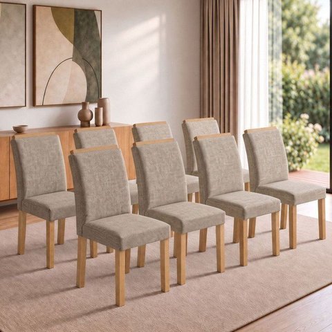 Conjunto 8 Cadeiras para Sala de Jantar Luisa