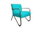 Ver imagem 3 de Kit 2 Poltronas Decorativa Bela Suede Azul Tifany Braço Cromado Mz Decor