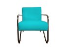 Ver imagem 2 de Kit 2 Poltronas Decorativa Bela Suede Azul Tifany Braço Cromado Mz Decor