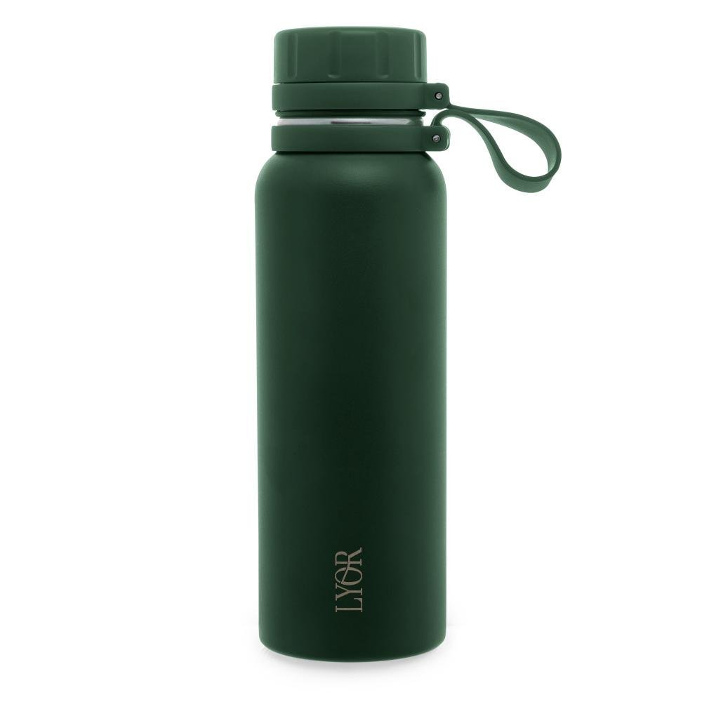 Garrafa Térmica Lyor de Aço Inox Explorer Verde