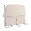 Ver imagem 4 de Cabeceira Lanna Orgânica Design Sofisticado para Cama Box Casal 140cm em Linho Cru