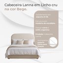 Ver imagem 2 de Cabeceira Lanna Orgânica Design Sofisticado para Cama Box Casal 140cm em Linho Cru