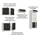 Ver imagem 4 de Cozinha Completa Madesa Lux 270001 com Armário e Balcão Branco/Preto Cor:Branco Preto