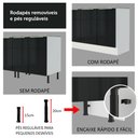 Ver mais imagens de Cozinha Completa Madesa Lux 270001 com Armário e Balcão Branco/Preto Cor:Branco Preto