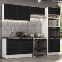 Ver imagem 1 de Cozinha Completa Madesa Lux 270001 com Armário e Balcão Branco/Preto Cor:Branco Preto