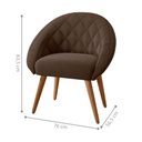 Ver imagem 2 de Conjunto Poltrona para Sala de Recepção Celina Inca Marrom