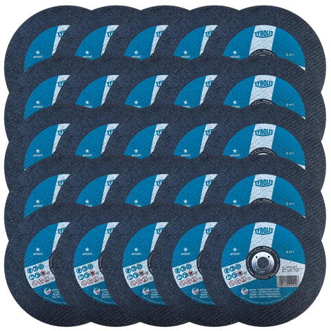 Kit Disco de Corte Basic para Inox 9" X 1,9 Mm - Tyrolit - 25 Peças