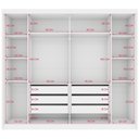 Ver imagem 3 de Guarda Roupa Casal Easy Max 2 Portas de Correr com Espelho 6 Gavetas MDF Branco Móveis Lopas 2700cm