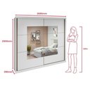 Ver imagem 7 de Guarda Roupa Casal Easy Max 2 Portas de Correr com Espelho 6 Gavetas MDF Branco Móveis Lopas 2700cm