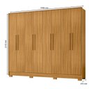 Ver imagem 3 de Guarda Roupa Casal Grande Amplo 233cm para Dormitorio Premium