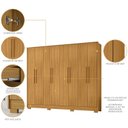 Ver imagem 7 de Guarda Roupa Casal Grande Amplo 233cm para Dormitorio Premium