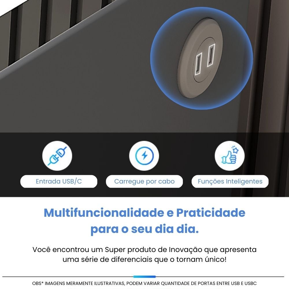 MESA DE CABECEIRA INTELIGENTE BRANCA COM BIOMETRIA DIGITAL SEGREDO COFRE SENHA DEDO BIVOLT 110 220V - 7