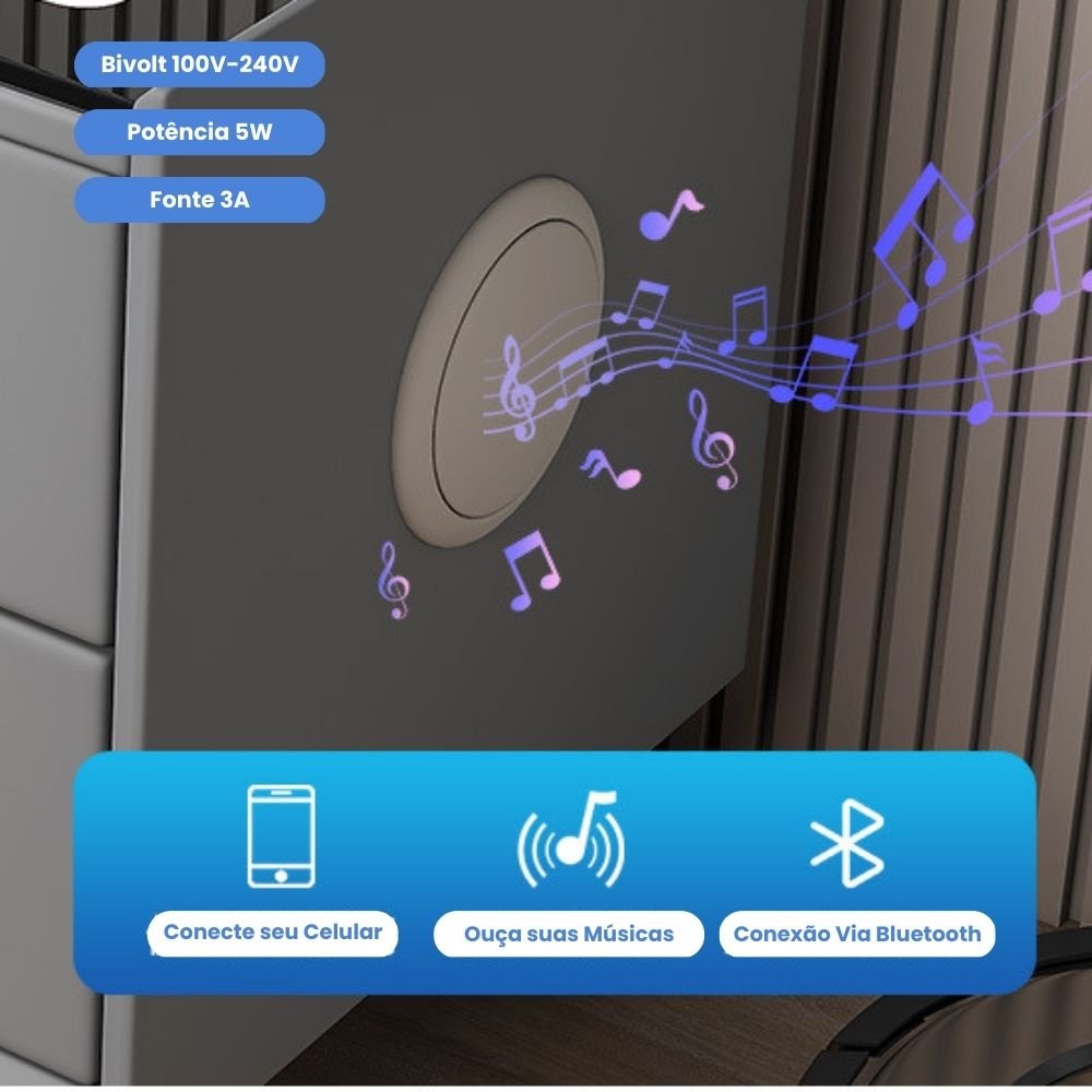 MESA DE CABECEIRA INTELIGENTE BRANCA COM BIOMETRIA DIGITAL SEGREDO COFRE SENHA DEDO BIVOLT 110 220V - 5