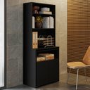 Ver imagem 7 de Estante Escrivaninha para Escritório Home Office Salt Preto Z06 - Mpozenato
