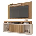 Ver imagem 5 de Painel com Rack Bancada para Tv Paris 180cm Buriti/off White - Sallar Home
