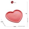 Prato Porcelana Coração Beads Vermelho Bon Gourmet 20 Cm - 4