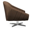 Ver imagem 5 de Poltrona Giratória Giovana Suede Base Cromada - D’Rossi - Marrom
