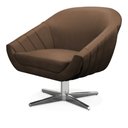 Ver imagem 4 de Poltrona Giratória Giovana Suede Base Cromada - D’Rossi - Marrom