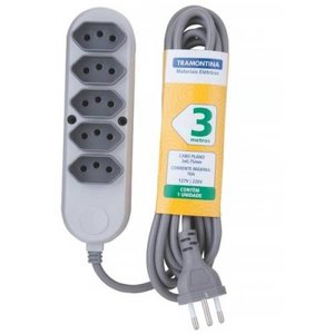 Extensao 5 Tomada 2P+T 10A250V 3 Mt 57504030