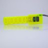 Filtro de Linha Amarelo Neon 5 Tomadas Cabo 1,5M C/Fusível Margirius - 2