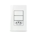 Ver imagem 1 de 2 Interrup Simples + 1 Tomada 20a 4x2 Infiniti Margirius Cor:branco