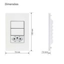 Ver imagem 3 de 2 Interrup Simples + 1 Tomada 20a 4x2 Infiniti Margirius Cor:branco