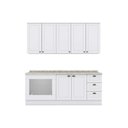 Ver imagem 6 de Cozinha Completa Americana 6 Peças (2aéreos+2balcões+2complementos) C6p83 Branco - Henn