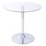 Mesa de Jantar Lady Laura Cromada com Tampo de Vidro - 1