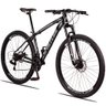 Bicicleta Aro 29 Spaceline Vega 21v Câmbios Importados Freio a Disco Preto e Prata Tam: 15 - 2
