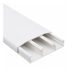 Canaleta 3 Divisórias Cabos Fios Fita Dupla Face 2MT Branco - 1 Canaleta 3 Divisórias Cabos Fios Fita Dupla Face 2MT Branco - 1