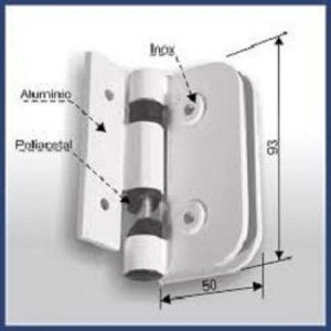 Dobradiça Automática para Box 1114 Branca 2un