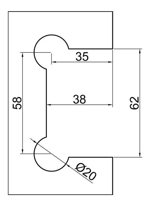 Dobradiça Inox Gv48 180°1010 para Porta de Vidro e Box - Vidro/vidro 2un - 6