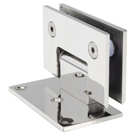 Dobradiça Inox Gv48 90º 1011 para Porta de Vidro e Box - Alvenaria/vidro 2 Un