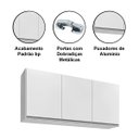Ver imagem 6 de Kit Balcão 3 Portas e Armário Aéreo 120 Cm Atlas Branco