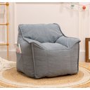 Ver imagem 1 de Puff Poltrona Infantil Criança Nuvem com Enchimento de Espuma - Tecido Bouclé Azul