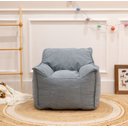 Ver imagem 2 de Puff Poltrona Infantil Criança Nuvem com Enchimento de Espuma - Tecido Bouclé Azul