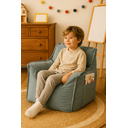 Ver imagem 3 de Puff Poltrona Infantil Criança Nuvem com Enchimento de Espuma - Tecido Bouclé Azul