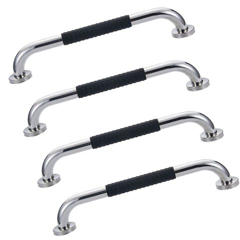 Barra de Apoio Inox 30cm Kit 4 Unidades Suporte Antiderrapante Casa Banheiro Box Idoso Criança Gesta