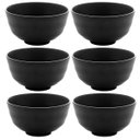 Ver imagem 1 de Kit 6 Bowls de Melamina Tóquio 11,5x6cm Servir Shimeji e Ceviche Pote Redondo Preto