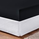 Ver imagem 1 de Kit 10 Lençol Liso com Elástico Soft Queen 100% Poliéster 180 Fios Macio de Baixo Preto