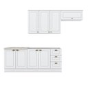 Ver imagem 1 de Cozinha Modulada Nova York 5 Peças Branco Hp com Tampo Cooktop Calcare – Henn