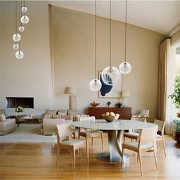 Conjunto Lustres para Sala de Estar e Sala de Jantar Mbm - Branco - 2