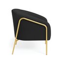 Ver imagem 5 de Poltrona Sala Industrial Alta Dourado Stella Suede D03 - D’Rossi