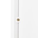 Ver imagem 6 de Cômoda Square para Quarto Grande 6 Gavetas Pés de Metal 138cm Branco Dourado Casavee