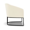 Ver mais imagens de Poltrona Decorativa Industrial Preto Stella Cotelê Ext/veludo Off White D03 - D’Rossi