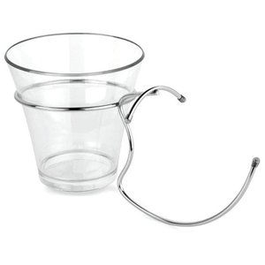 Balde De Gelo Champanhe Com Suporte 4 Litros Transparente