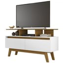 Ver imagem 2 de Rack para Tv até 50 Polegadas Mansell 2 Portas Cinamomo/branco - Pnr Móveis